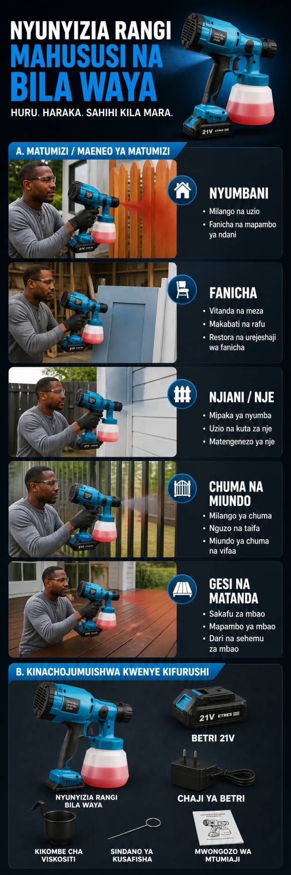 Electric Cordless Paint Sprayer