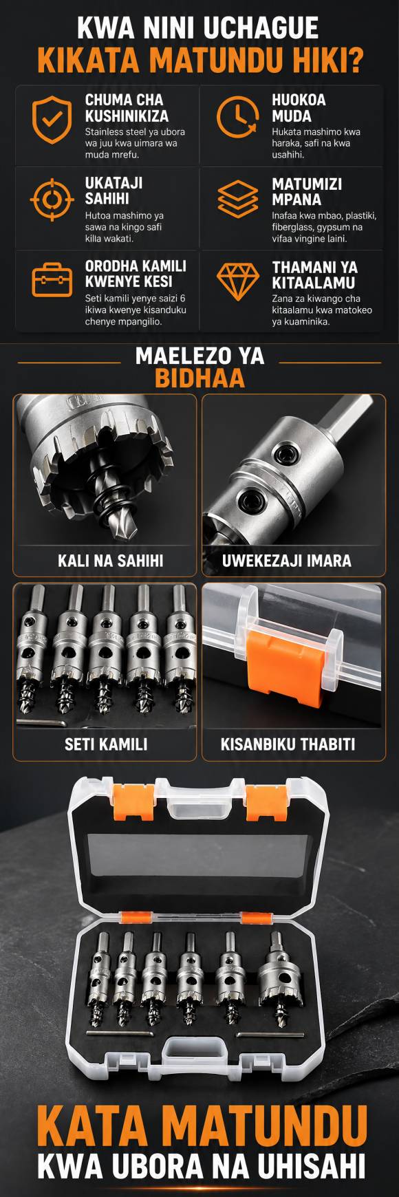 Stainless steel hole openers