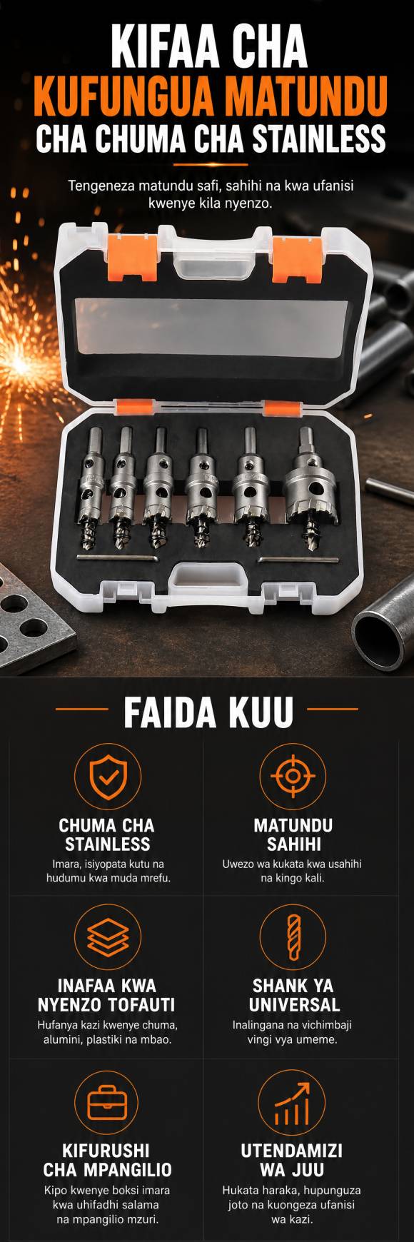 Stainless steel hole openers