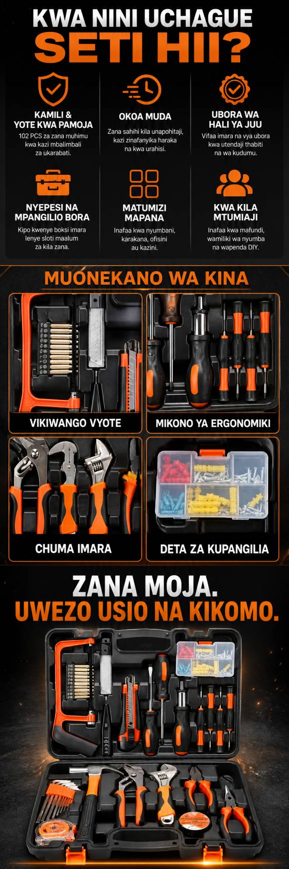 102 PCS Multi-Purpose Repair Tool Set