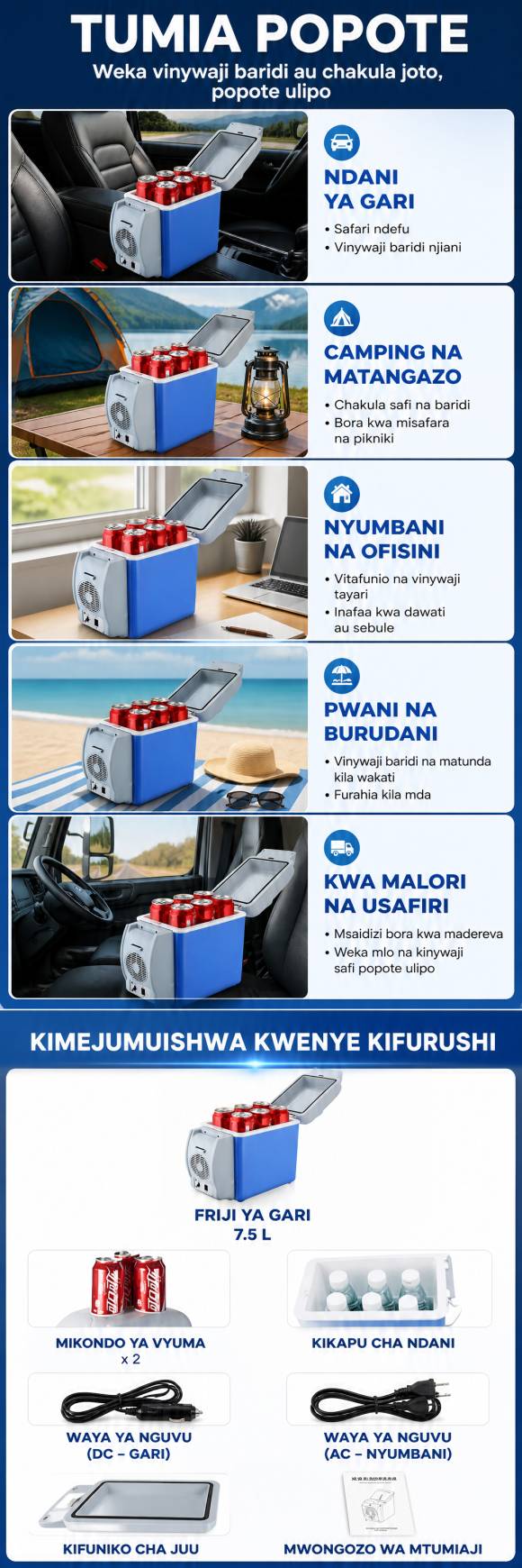 7.5 L Portable Warming and cooling car Refrigerator
