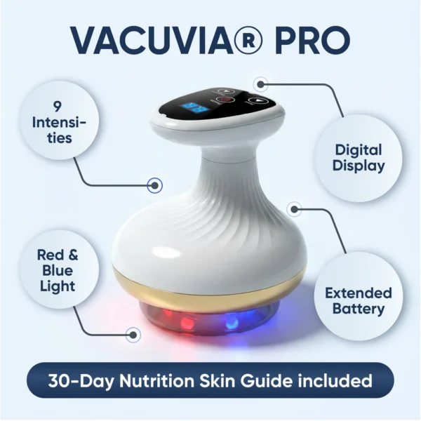 Vacuvia for Cellulite Machine with LED & Vibration, 9 Levels, Full Body