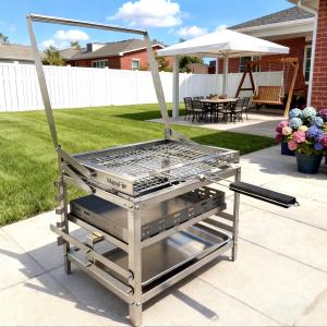 Grill ya Mkaa ya Chuma ya Nje