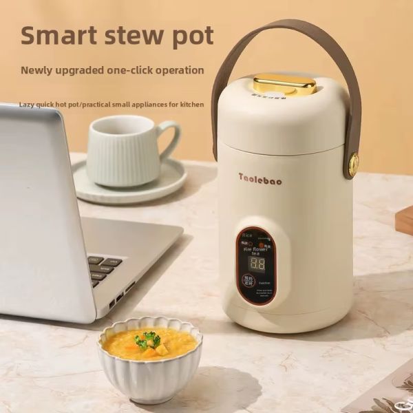 110V Smart Mini Electric Cooker Microcomputer Control-International Use US Canada 2L Capacity Multifunctional Portable Rice