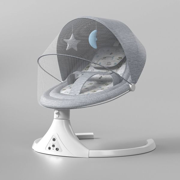 Baby Electric Rocker Soothing Swing, Multi-Function Reclining Infant Seat with Adjustable Speed & Timer
