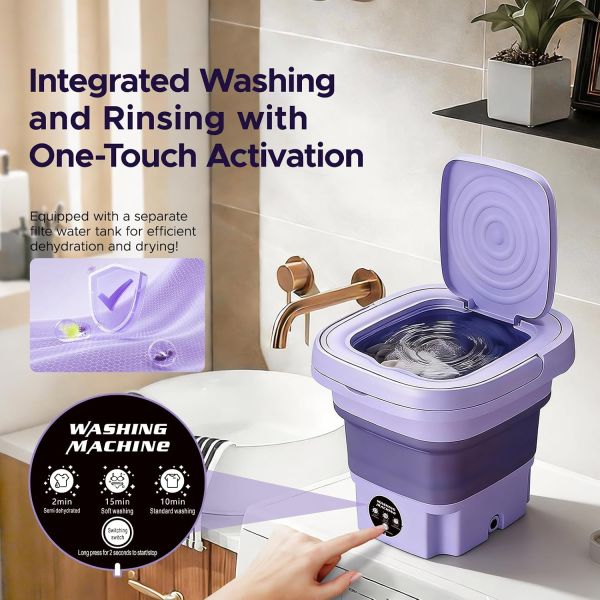 Folding washing machine