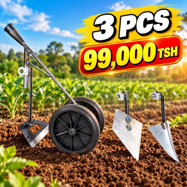 3in1 Multifunctional 2Wheels Power-assisted Weeding Scarifying Hoe, Ditching and Scarifying Triangular Hoe, Agricultural Tools